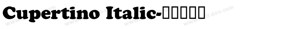 Cupertino Italic字体转换
